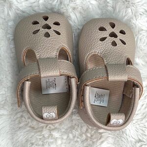 SOLD! Metallic Tan Leather Baby Dress Shoes 0-3months